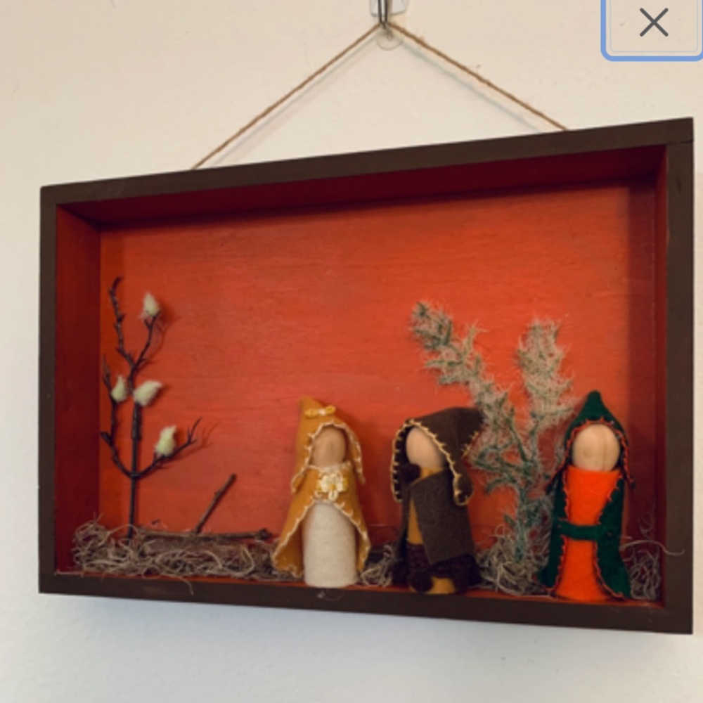 Waldorf Peg Dolls Wall Hanging